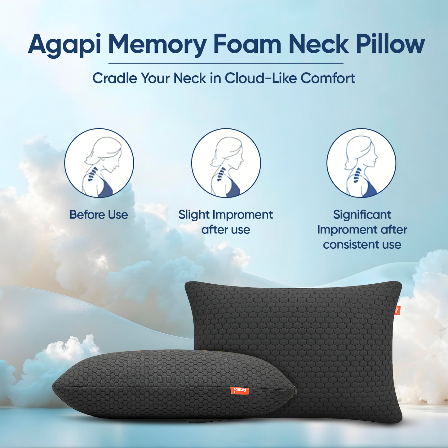 Agapi Elite Deep Sleep Memory Foam Pillow