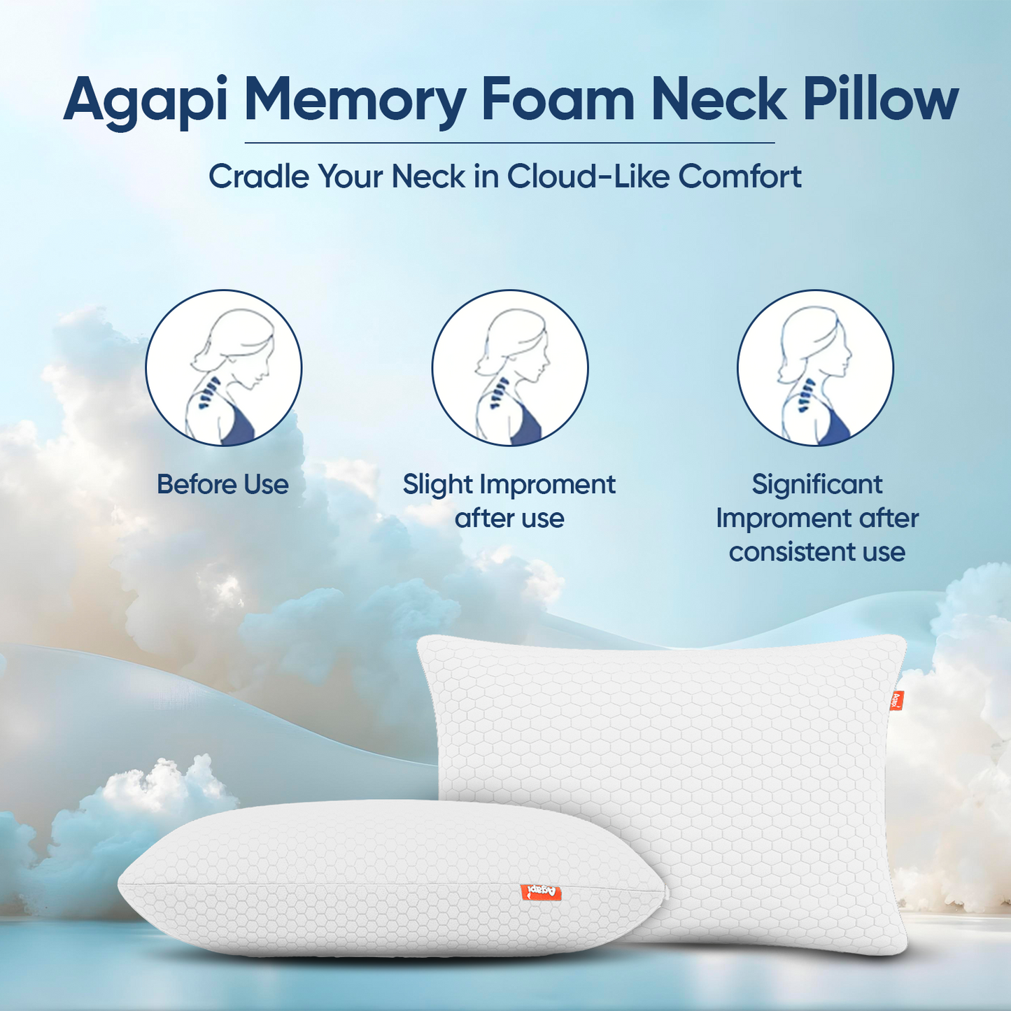 Agapi Elite Deep Sleep Memory Foam Pillow