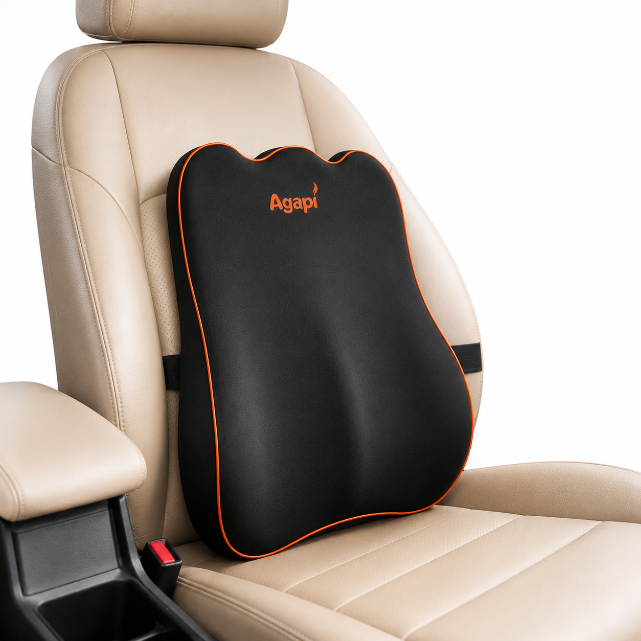 Agapi Elite Pro Car Backrest (Free Neckrest Included)