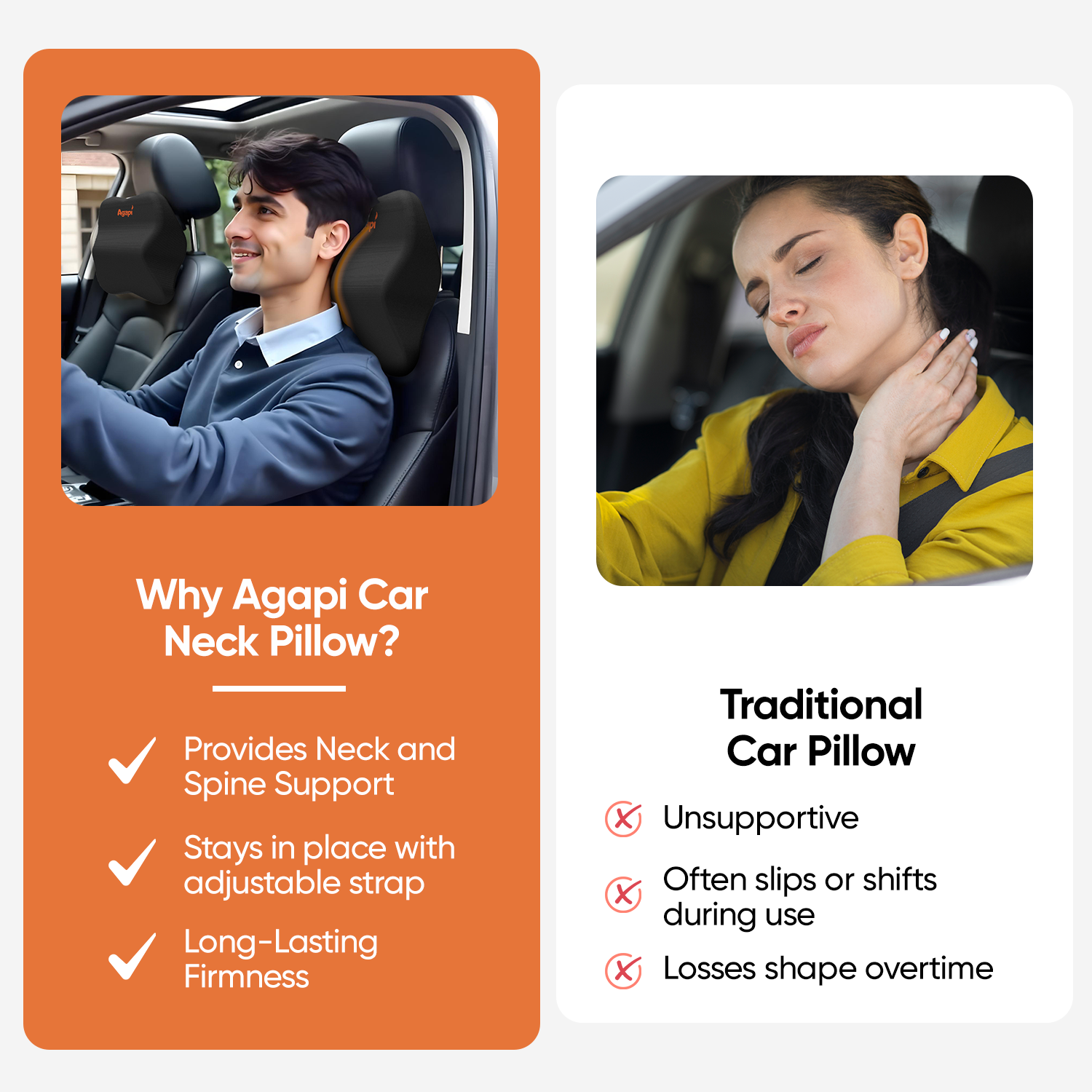 Agapi Elite Pro Car Neck Pillow