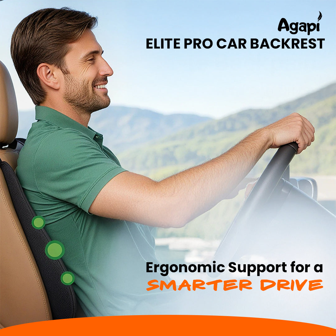 Agapi elite pro car Backrest ( GET FREE NECKREST )