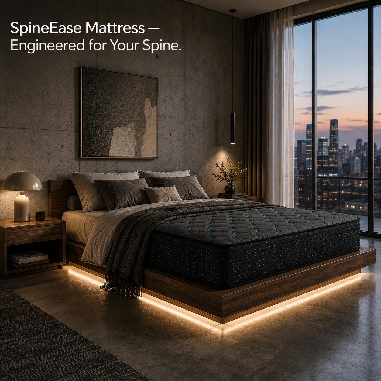 Agapi SpineEase 6-Layer Orthopedic Mattress – Firm Support, Queen (78x60x6 in)