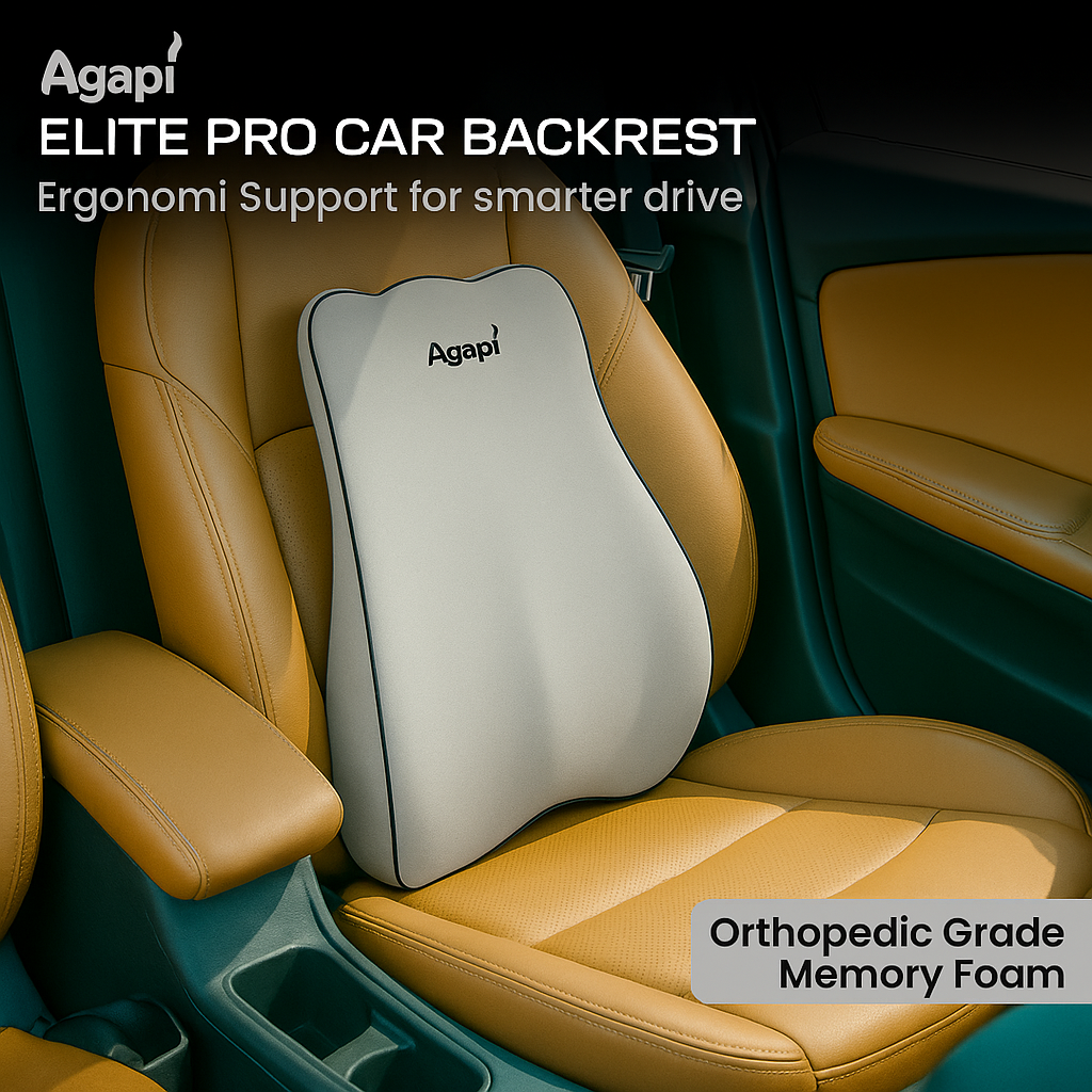 Agapi elite pro car Backrest ( GET FREE NECKREST )