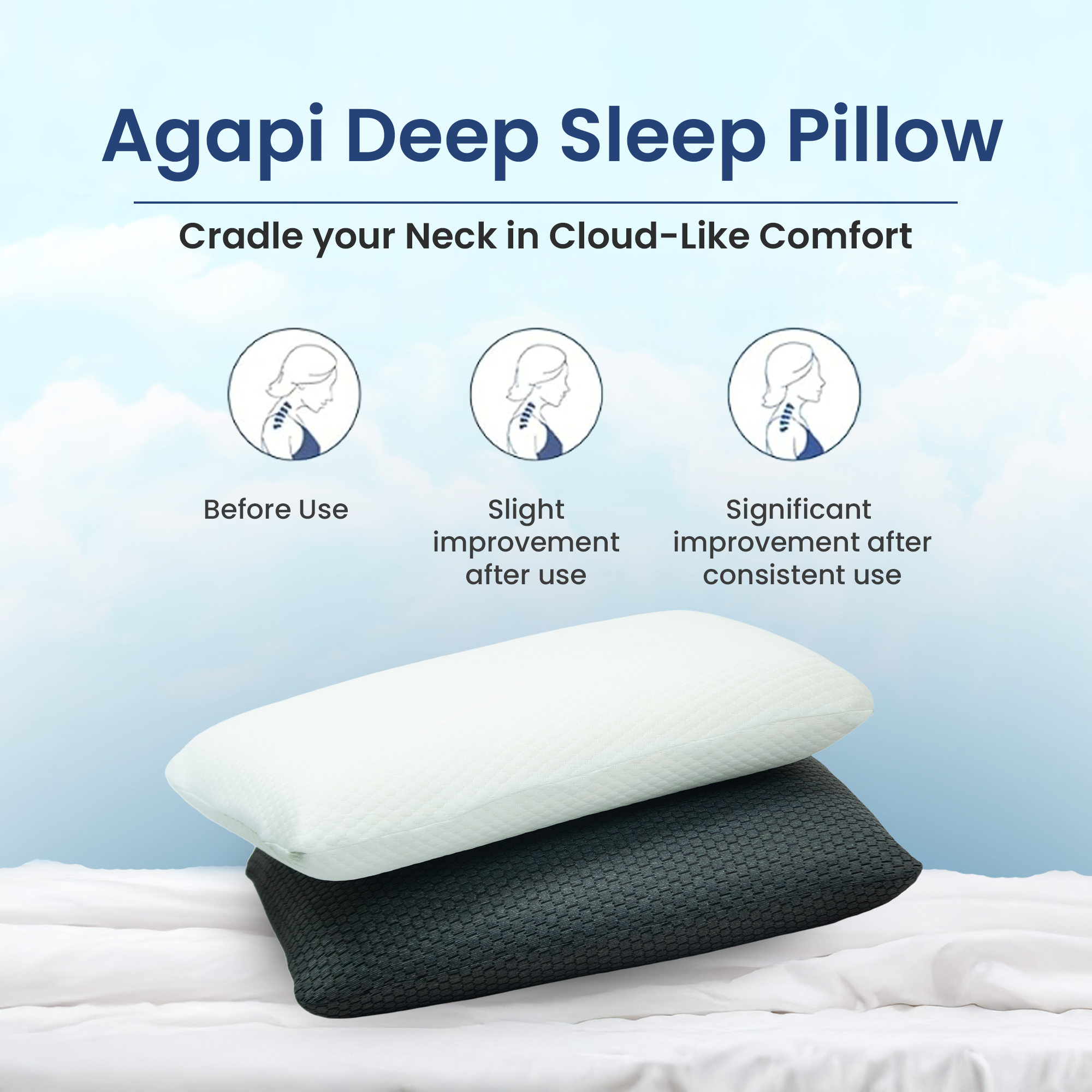 Agapi Elite Deep Sleep Memory Foam Pillow